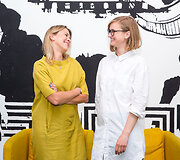 &bdquo;Kino po žvaigždėmis&ldquo; organizatorės Greta Akcijonaitė ir Rūta &Scaron;vedkauskaitė 