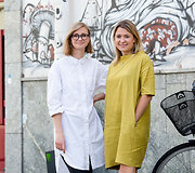 &bdquo;Kino po žvaigždėmis&ldquo; organizatorės Greta Akcijonaitė ir Rūta &Scaron;vedkauskaitė 