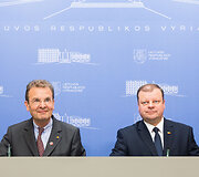 Saulius Skvernelis ir Albrechtas Freiherris von Boeselageris
