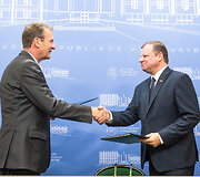 Saulius Skvernelis ir Albrechtas Freiherris von Boeselageris
