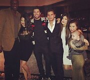 Lamaras Odomas, Khloe Kardashian, Brody Jenneris, Scottas Disickas, Kylie Jenner ir  Kourtney Kardashian su dukra Penelope