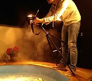 Karinos Krysko-Skambinės klipo filmavimo akimirka