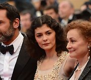 Prancūzų aktoriai (i&scaron; kairės) Gillesas Lellouche, Audrey Tautou ir Catherine Arditi