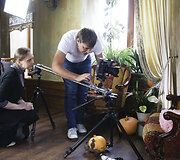 Filmavimo akimirka