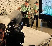 Klipo filmavimo akimirka