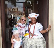 Ingrida Martinkėnaitė su dukra Marija Brazilijoje