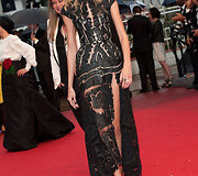 Manekenė Anja Rubik ir &bdquo;Roberto Cavalli&ldquo; suknelė
