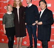 I&scaron; kairės: Mia Wasikowska, Nicole Kidman, Matthew Goode'as ir Chan-Wook Parkas (filmas &bdquo;Kūrikas&ldquo;)