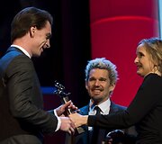 Jure'as Henigmanas (kairėje), Ethanas Hawke'as ir Julie Delpy