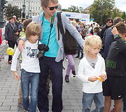 Vaikų maratono akimirka