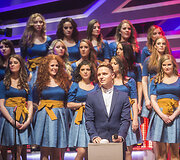Laidos &bdquo;Chorų karai&ldquo; akimirka