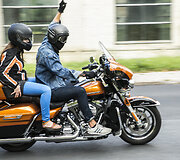 Harley-Davidson bandomasis važiavimas