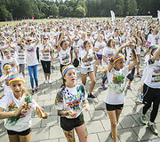 &bdquo;The Color Run&ldquo; bėgimo Vilniuje akimirka