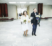 Agniaus Marcinkevičiaus ir Virginijos Valentukevičiūtės vestuvių akimirka