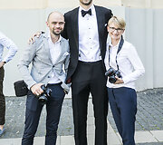 Laimonas Kisielius su fotografais Jurgita ir Mindaugu Nakučiais