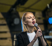 Monikos Linkytės koncerto akimirka