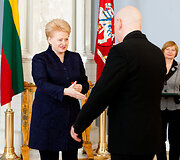 Prezidentė Dalia Grybauskaitė ir Gabrielius Liaudanskas-Svaras