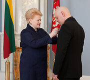 Prezidentė Dalia Grybauskaitė ir Gabrielius Liaudanskas-Svaras