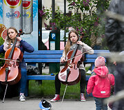 Gatvės muzikos dienos Vilniuje akimirka