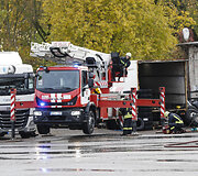 Autoserviso gaisras Ramučiuose