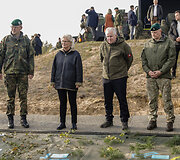 Lietuvos ir Vokietijos gynybos ministrų apsilankymas Vokietijos brigados karių pratybose
