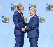 NATO lyderių pasitikimo ceremonija