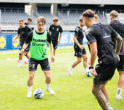 Lietuvos futbolo rinktinės treniruotė prie&scaron; rungtynes su Juodkalnija