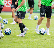 Lietuvos futbolo rinktinės treniruotė prie&scaron; rungtynes su Juodkalnija