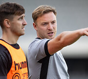 Lietuvos futbolo rinktinės treniruotė prie&scaron; rungtynes su Serbija