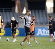 Lietuvos futbolo rinktinės treniruotė prie&scaron; rungtynes su Serbija