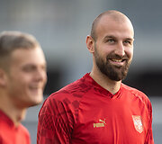 Serbijos futbolo rinktinės treniruotė prie&scaron; rungtynes su Lietuva