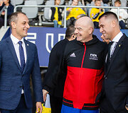 Pasaulio futbolo legendų rungtynės su legendiniais Lietuvos futbolininkais, Gaini Infantino ir Edgaras Stankevičius