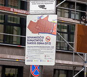 Sumažintos tar&scaron;os zona Kauno senamiestyje