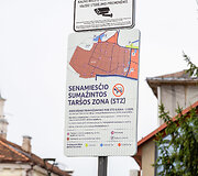 Sumažintos tar&scaron;os zona Kauno senamiestyje