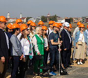 Pėsčiųjų ir dviratininkų tilto per Nemuną Kaune staybų pradžios ceremonija