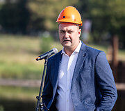 Pėsčiųjų ir dviratininkų tilto per Nemuną Kaune staybų pradžios ceremonija