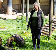 Kauno zoologijos sodo gyvūnų priežiūros specialistė Diana Prei&scaron;egalavičienė