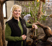 Kauno zoologijos sodo gyvūnų priežiūros specialistė Diana Prei&scaron;egalavičienė
