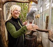 Kauno zoologijos sodo gyvūnų priežiūros specialistė Diana Prei&scaron;egalavičienė