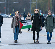 &bdquo;Poppies Palestine Action&ldquo; prie Dariaus ir Girėno stadiono