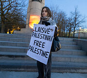 &bdquo;Poppies Palestine Action&ldquo; prie Dariaus ir Girėno stadiono