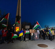 &bdquo;Poppies Palestine Action&ldquo; prie Dariaus ir Girėno stadiono