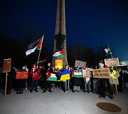 &bdquo;Poppies Palestine Action&ldquo; prie Dariaus ir Girėno stadiono