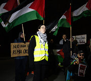 &bdquo;Poppies Palestine Action&ldquo; prie Dariaus ir Girėno stadiono