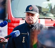 Kauno prie&scaron;gaisrinės gelbėjimo valdybos vir&scaron;ininkas Vidas Barauskas