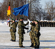 NATO daugianacionalinės kovinės grupės vadovavimo perdavimo ceremonija