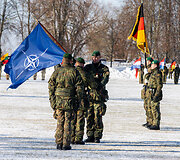 NATO daugianacionalinės kovinės grupės vadovavimo perdavimo ceremonija
