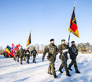 NATO daugianacionalinės kovinės grupės vadovavimo perdavimo ceremonija