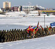 NATO daugianacionalinės kovinės grupės vadovavimo perdavimo ceremonija