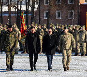 NATO daugianacionalinės kovinės grupės vadovavimo perdavimo ceremonija